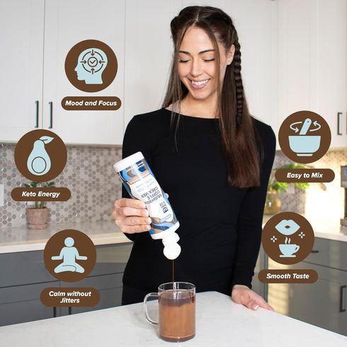 30 Mushroom Coffee Creamer with MCT Oil Blend & L-Theanine | MCT Coffee Creamer, Keto Coffee Creamer, Dairy Free, Sugar