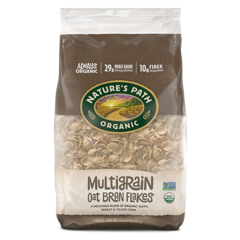Nature's Path Organic Multigrain Oat Bran Flakes Cereal, 32 oz (Pack of