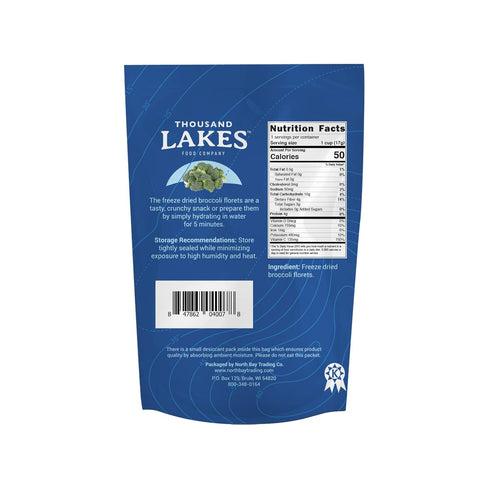 8-pack 0.6 (4.8 100% Thousand Lakes Freeze Dried Vegetables - Broccoli Florets ounces ounces total) | Florets - No