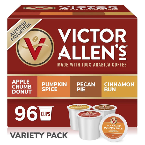 Victor Allen's Coffee Autumn Favorites Coffee Variety Pack (Apple Crumb Donut, Pumpkin