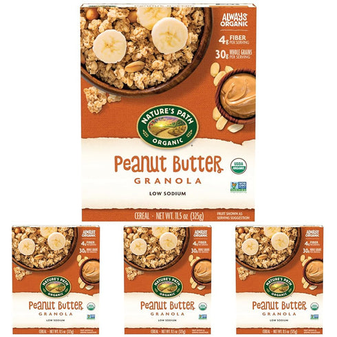Nature's Path Organic Peanut Butter Granola, 11.5 oz (Pack of 4), Non-GMO