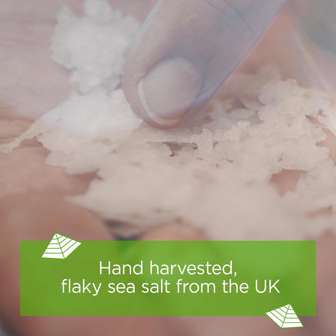 Cornish Sea Salt Flakes, Flaky Finishing Sea Salt for Cooking and Baking, Hand-Harvested in Cornwall, 5.3oz