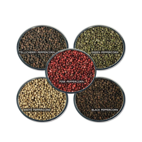 Chef Cherie Sets 5 Set PEPPERCORN Kit - KOSHER - Seasoning Spice Gift - Spice