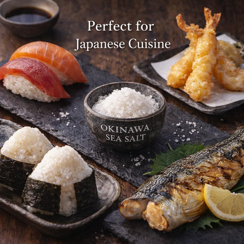 Generic 2000m 500g Okinawa Sea Salt Premium Natural Sea Salt Made from Pure Seawater Off Itoman Subtly Sweet