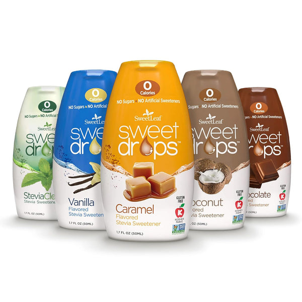 SweetLeaf Sweet Drops - Flavored Stevia Liquid Sweetener, Stevia Extract, Zero Calories,