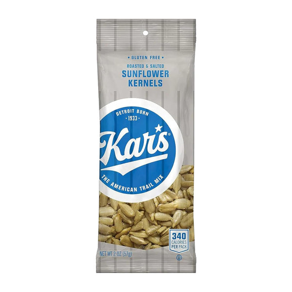 Kars Nuts Roasted & Salted Sunflower Kernels, 2 oz Individual Snack Packs