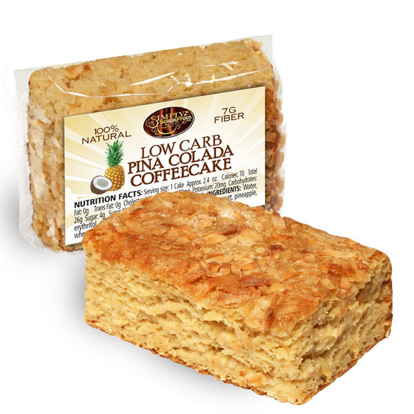 Simply Scrumptous Low Carb Fat Free Pina Colada Coffee Cake