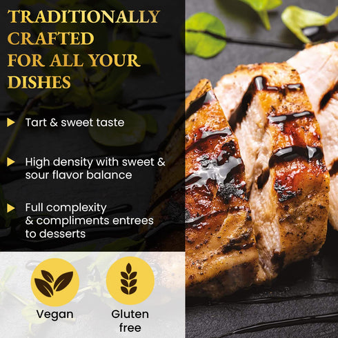 17.6oz (500ml) Ponti Glaze with Balsamic Vinegar Large - Concentrated Thick Drizzle with Grape Must & Vinegar of Modena