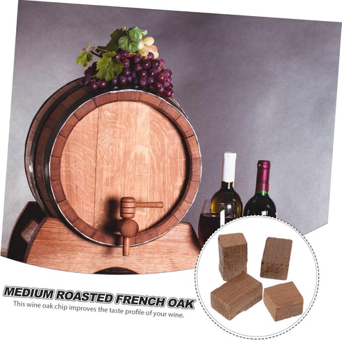 4pcs ULTECHNOVO Wood Chips for Home Wine Brewing and Flavor Your Red Wine Random Shape Chips for Winemaking Supplies