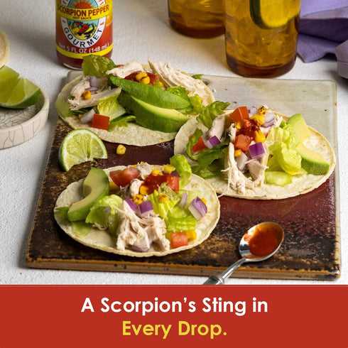 5oz (Pack 2) Dave's Gourmet Scorpion Pepper Hot Sauce - Extract-Free Insanely Hot Flavor - Hot Sauce for Burgers