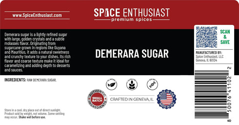 7 oz Spice Enthusiast Demerara Sugar