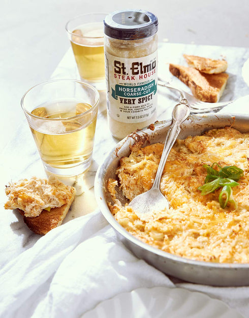 (8 Oz) (7.5 Oz) St. Elmo Cocktail Sauce Fl and Coarse-Cut Horseradish Bundle, Extra Spicy Combo for Steak and Seafood