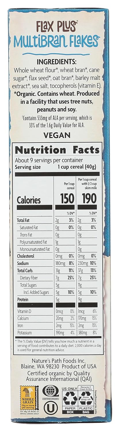 ,13.25 Nature's Path Flax Plus Flakes Ounce