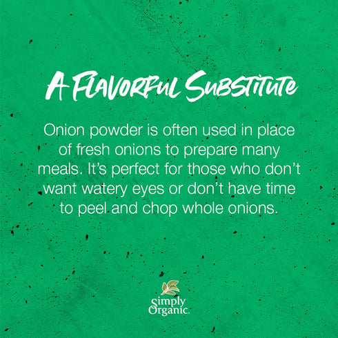 0.74 (Pack 6) Simply Organic Onion, White Powder, Certified Organic, Kosher, Mini Spices | Ounce