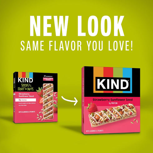 5g 6 Count KIND Healthy Snacks Bars, Strawberry Sunflower Seed, Gluten Free, High Fiber Snacks, Protein