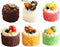 Joeabor 6 Pack Fake Cupcakes, Artificial Cupcakes for Display, Faux Cake Dcor, Realistic