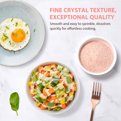 2.27Kg, Soeos Himalayan Pink Salt, Fine Grain, All-Natural Mineral Salt, Premium Gourmet Seasoning for Cooking, Baking
