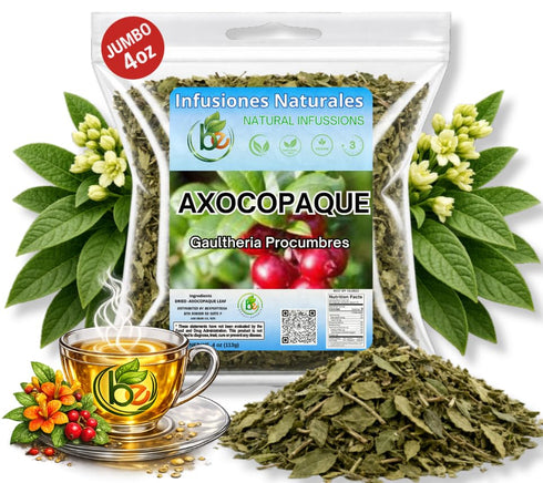 Axocopaque Herbal Tea (4 oz) - 100% Natural Gaultheria Mexican Leaves -