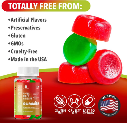 Gummies Gummies, Dr. Robaina Apple Cider Vinegar Supports Metabolism, Debloat & Weight Loss ACV Appetite Suppressant