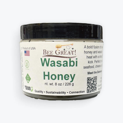 Bee Great Wasabi Hot Honey Bold Sweet Heat with Wasabi Kick Great with Sushi,