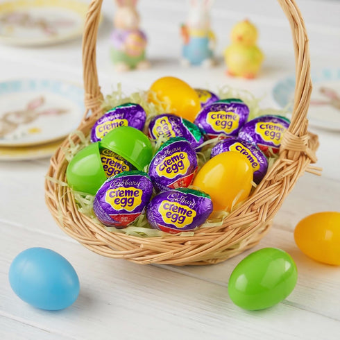 12 Pack Pack, 3.8 oz. Mini Chocolate Creme Easter Eggs Milk Chocolate Cream Filled Treats, Individually Foil Wrapped