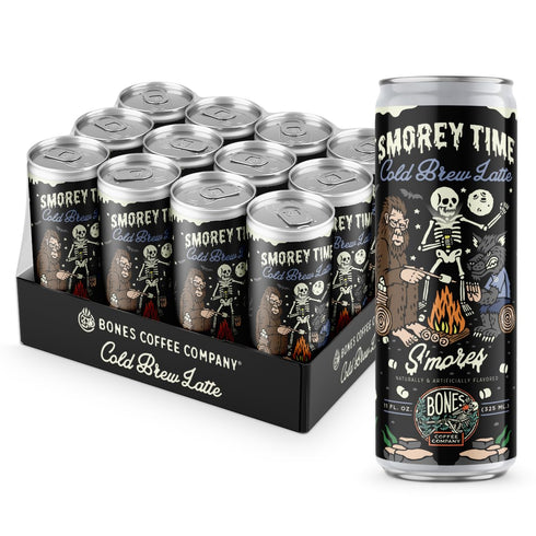 Bones Coffee Company S'mores Iced Coffee Latte - S'mores Flavored Canned Coffee