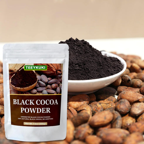 TEEYKUKI 7.0oz(200.0g), Black Cocoa Powder, Premium Food Grade Black Cocoa Powders for Cooking & Baking, Non-GMO