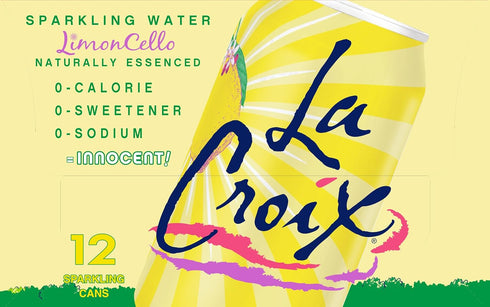 12 Oz (pack 12) La Croix Sparkling Water, LimonCello, Fl