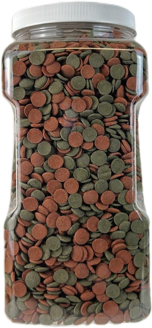 Aquatic Foods Inc. 12mm 1/2" 10oz - Brine Shrimp/Red Algae Color Enhancing & Spirulina/Green Algae Sinking Wafer Mix