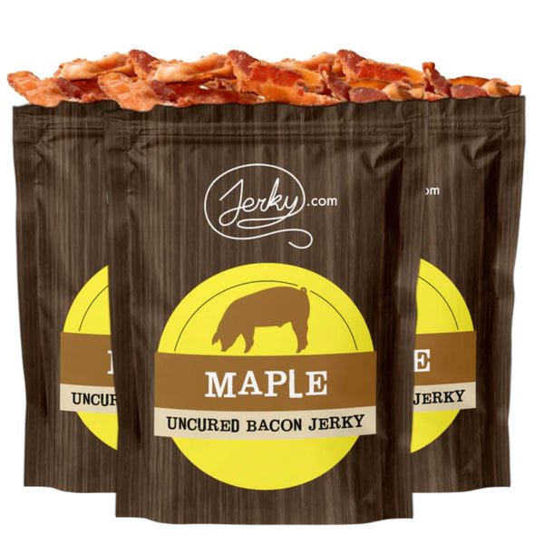 Maple Bacon Jerky - 3 PACK - Made with REAL Bacon -