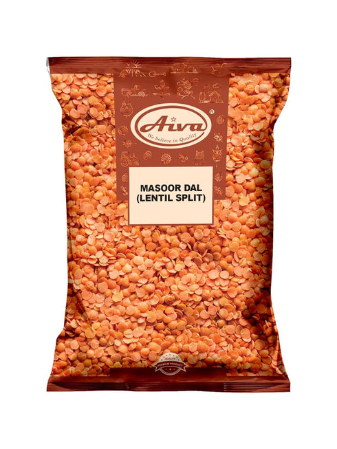 Aiva Masoor Dal (Red Split Lentils) No Husk 4 LB Bulk |