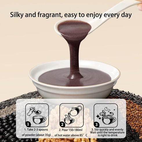 (700g/1.5lb) XCVFDVOR Black Sesame Walnut Black Bean Powder Black Sesame Powder Walnut Powder Black Bean Powder