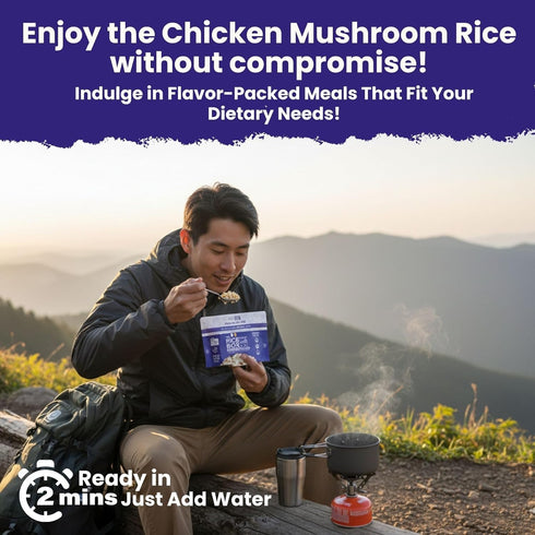 (Pack 6) 6.7 oz Packs Instant Rice Box - Non GMO & Gluten Free Seasoned Rice | Ready to Eat Chicken Mushroom Jasmine