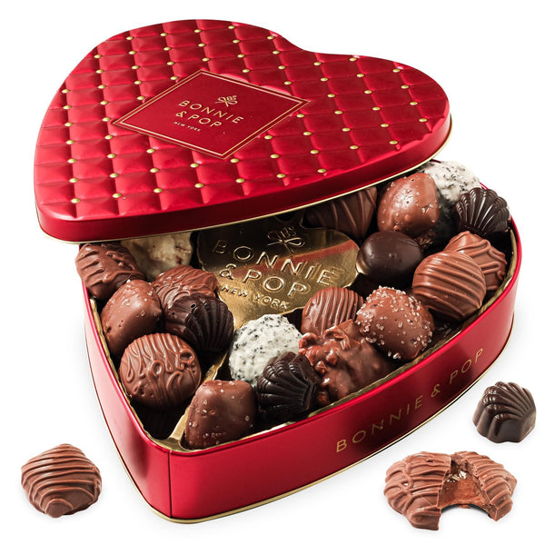 Chocolate Gift Basket | Heart Shaped Gift Present for Her, Him, Mom,