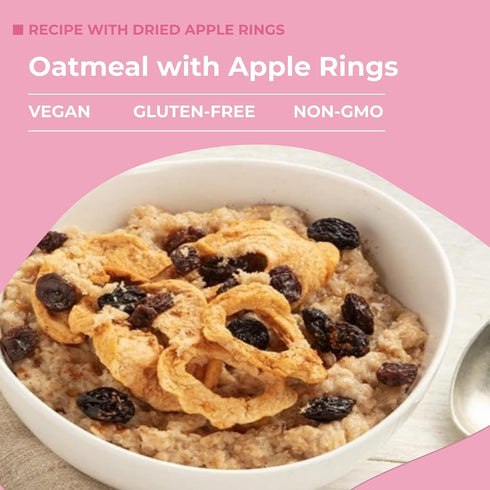 16 oz Packed Amrita Dried Apple Rings | No Sugar Added, Vegan, non-GMO, Gluten, Peanut, Soy and Dairy Free| Fresh