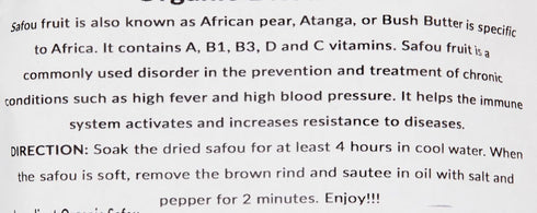 KOPABANA Organic Dried Safou, Safou, Atanga, Nsafu, African Bush pear, Prunes, Bush Butter, Dacryodes edulis, Butter