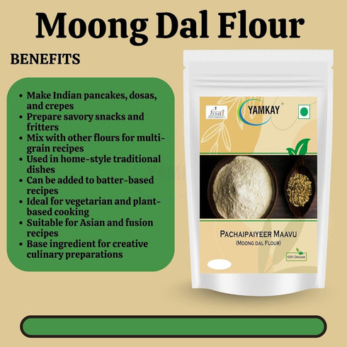 (700 Yamkay Organic Pachaipaiyeer Maavu Moong dal Flour GM, Moong Dal Flour)