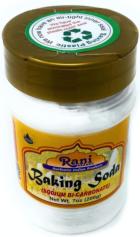 Rani Baking Soda (SODIUM BI-CARBONATE) 7oz (200g) PET Jar, NON-GMO, Gluten Friendly, Indian Origin