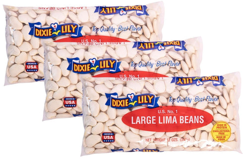 Dixie Lily - Large Lima Beans - Dried Beans for Cooking, Quick