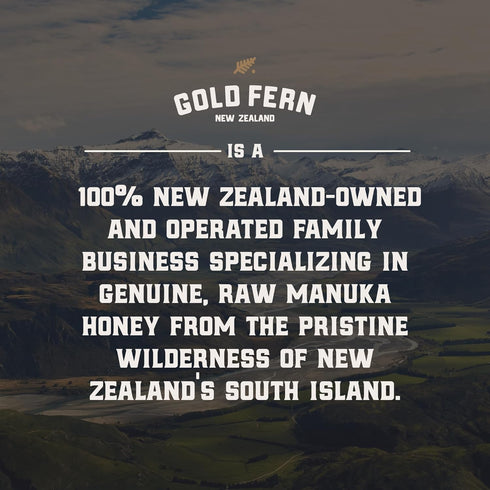 8.8oz 200+ Gold Fern Honey - Raw New Zealand Manuka Honey | MGO | Pure, Natural, Unpasteurized, and Unfiltered