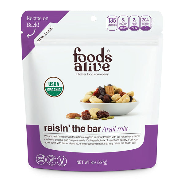 Foods Alive Raisin' the Bar Trail Mix 8oz - Organic and Kosher