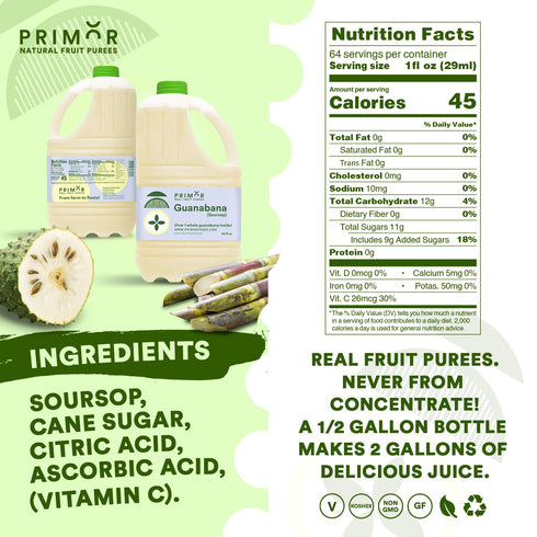 Countless Primor Fruit Purees | Made with Real Fruit | Applications: Juices, Smoothies, Cocktails, Desserts, and More