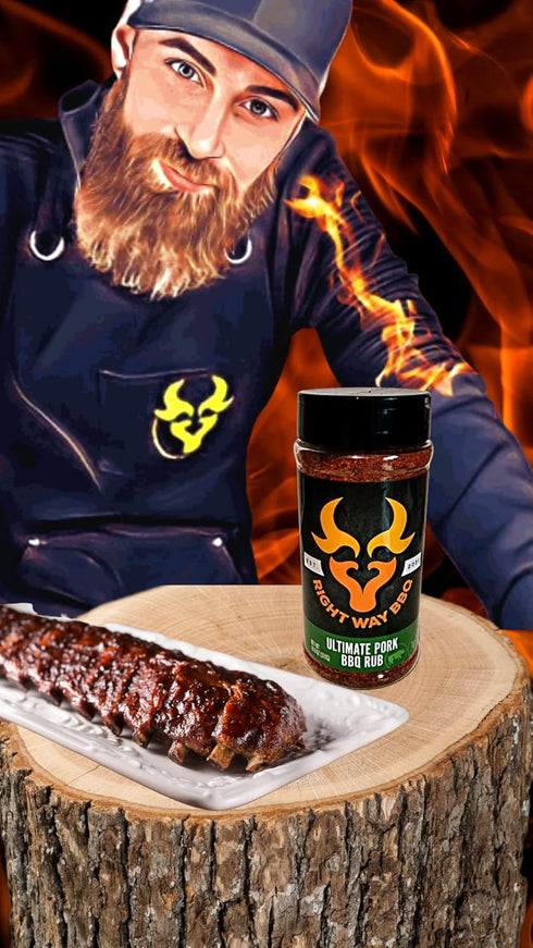 Right Way BBQ Terrific Pork Rub - All-Natural BBQ Seasoning for Pork, Chicken, and Ribs | No MSG, Gluten-Free