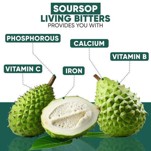 8 Oz Herboganic Soursop Living Bittersfor overall Health and wellness |