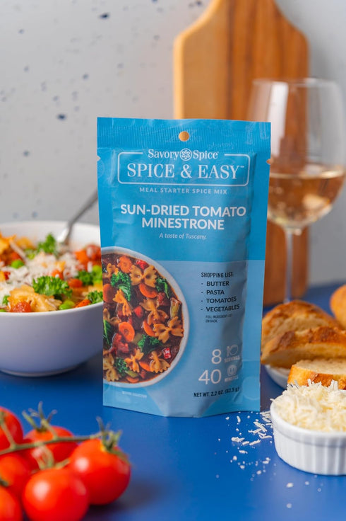(2.2 oz) Savory Spice Sun-Dried Tomato Minestrone Spice & Easy - Dry Minestrone Soup Mix