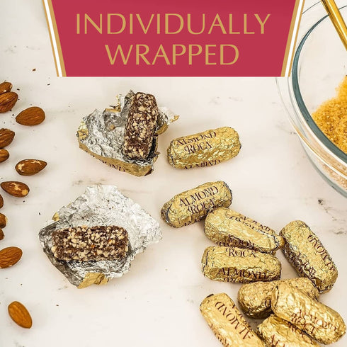 Pack 1 10oz Almond Roca of - Individually Wrapped Chocolate Candy Cannister - Original Buttercrunch Toffee with Almonds