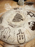 3D Kitchen Art Set 8 3.5-Inch-Scale of Hanukkah Stencils for Cappuccino, Sufganiyot, Pancakes, Bread, Hot Cocoa & Hot
