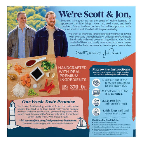 Scott & Jons 9.6 OZ Honey Sesame Atlantic Salmon Bowl
