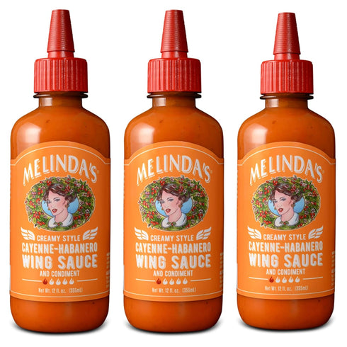 Meilnda's - Creamy Style Cayenne Habanero Wing Sauce - 12 oz, 3pck