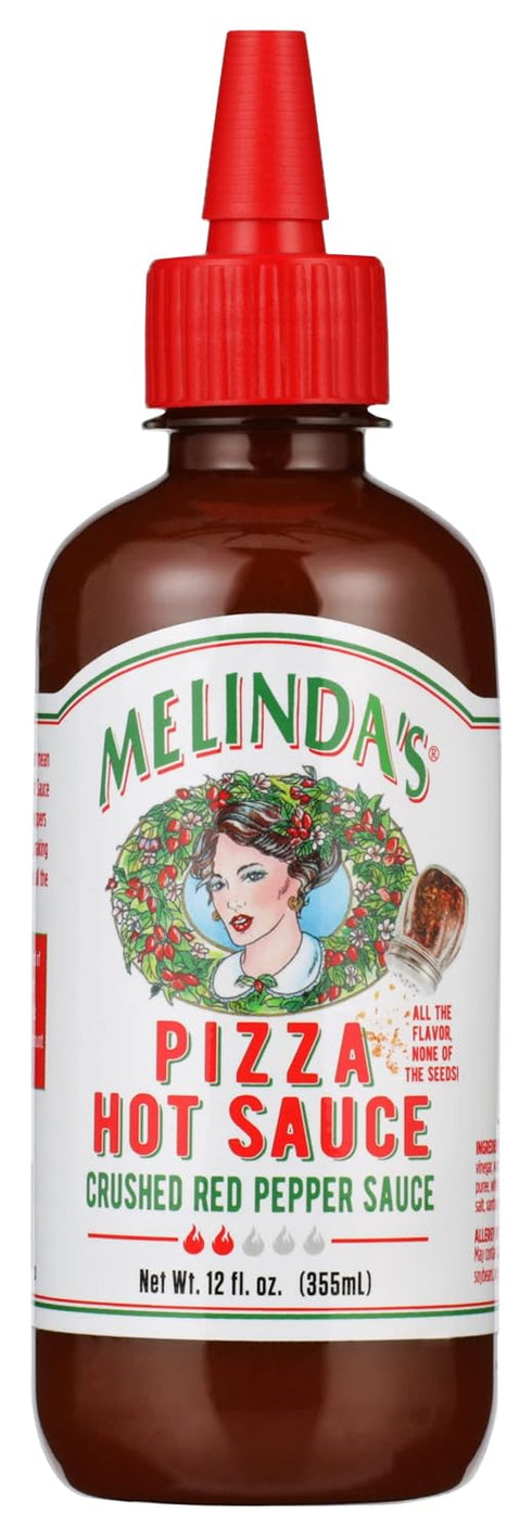 Melindas Pizza Hot Sauce, Gluten Free, Abalone Free, 12 Fluid Ounce (Pack